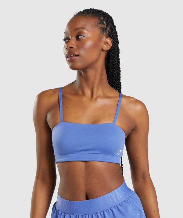 Damske Športové Podprsenky Gymshark Bandeau Modre | FR2931467